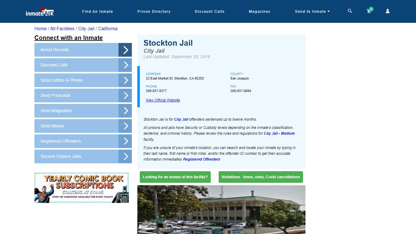 Stockton Jail | Inmate Locator